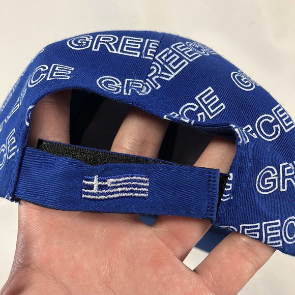 Acropolis Greece Blue White All Over Print Hat Cap Adjustable One Size Fits Most - Picture 7 of 11